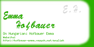 emma hofbauer business card